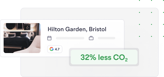 Hotel booking with a low carbon footprint